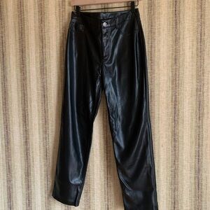 Joie Faux Leather Pants Bottoms Women Size 6 Black Fashion Casual Jean Pants